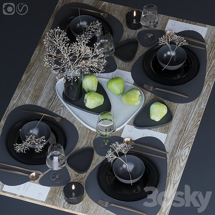 Table setting 71 3DS Max Model - thumbnail 1