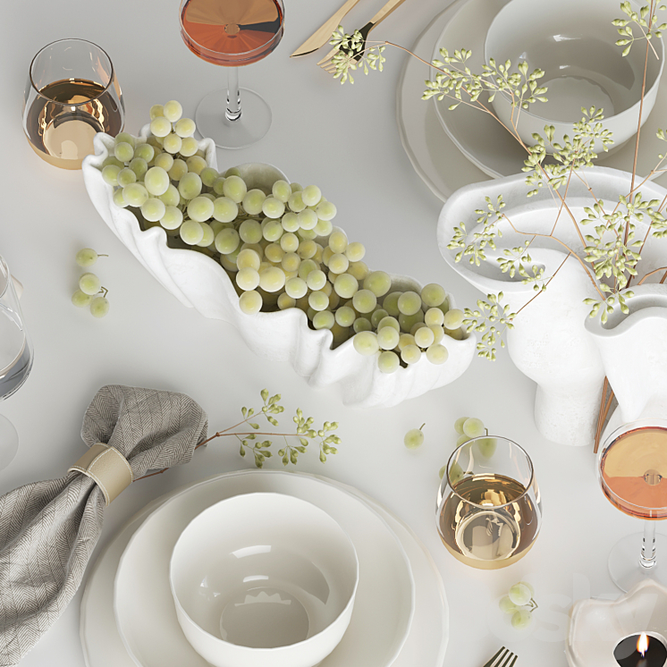 Table setting 82 3DS Max Model - thumbnail 2