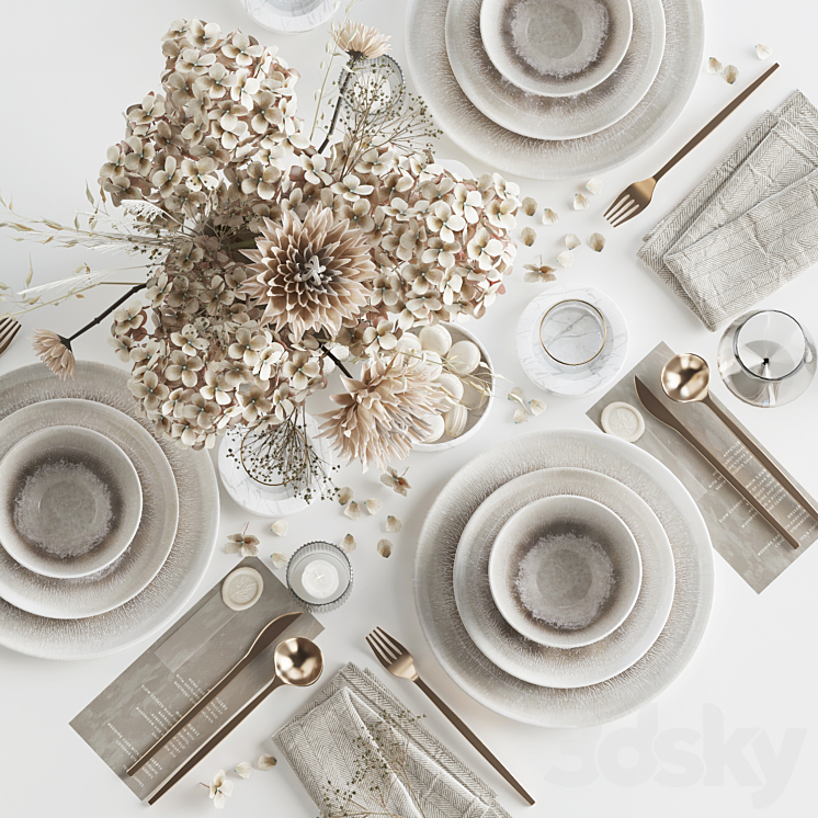 Table setting 83 3DS Max Model - thumbnail 2