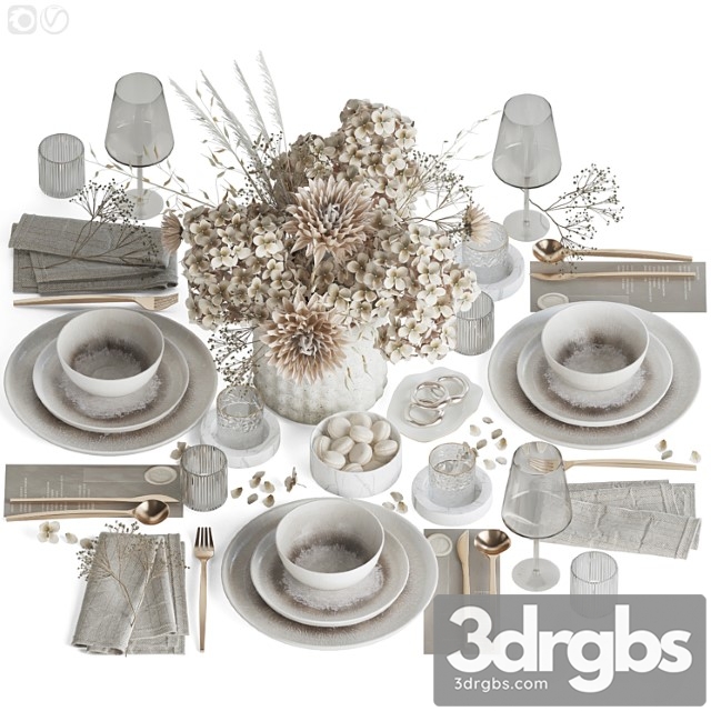 Table Setting 83 3dsmax Download - thumbnail 1