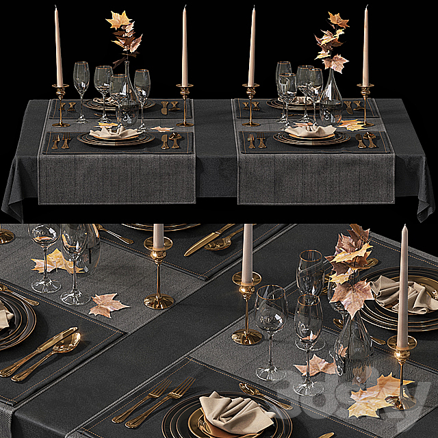 Table setting _ Table setting 2 3DSMax File - thumbnail 1