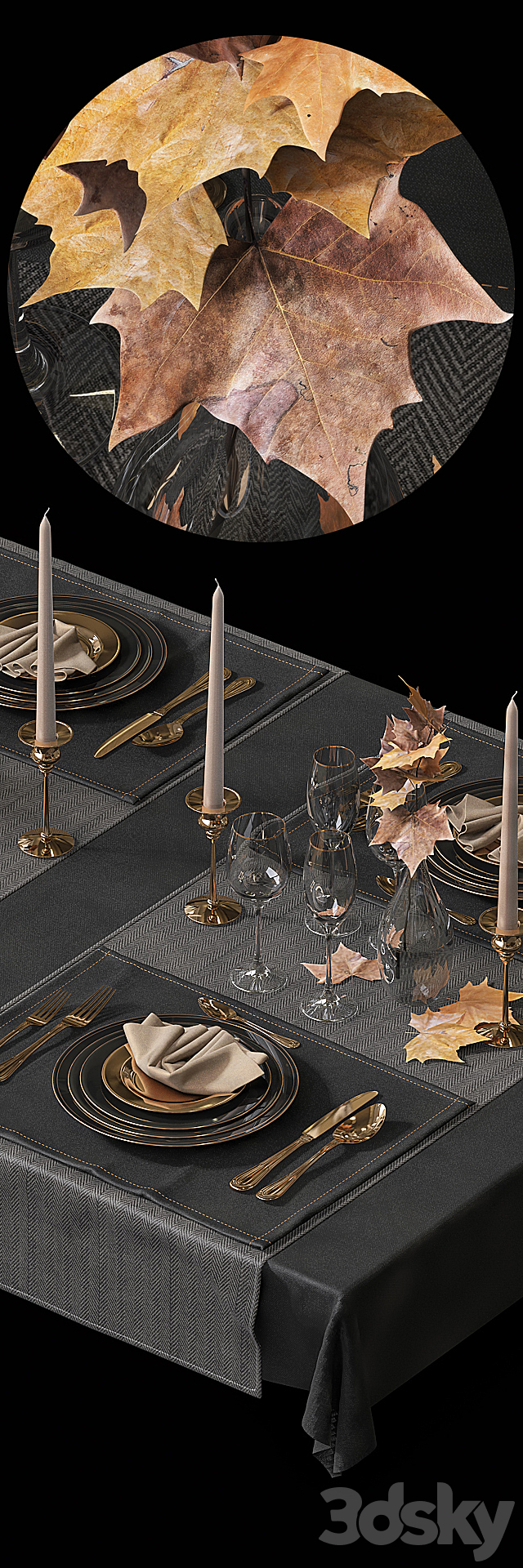 Table setting _ Table setting 2 3DSMax File - thumbnail 2