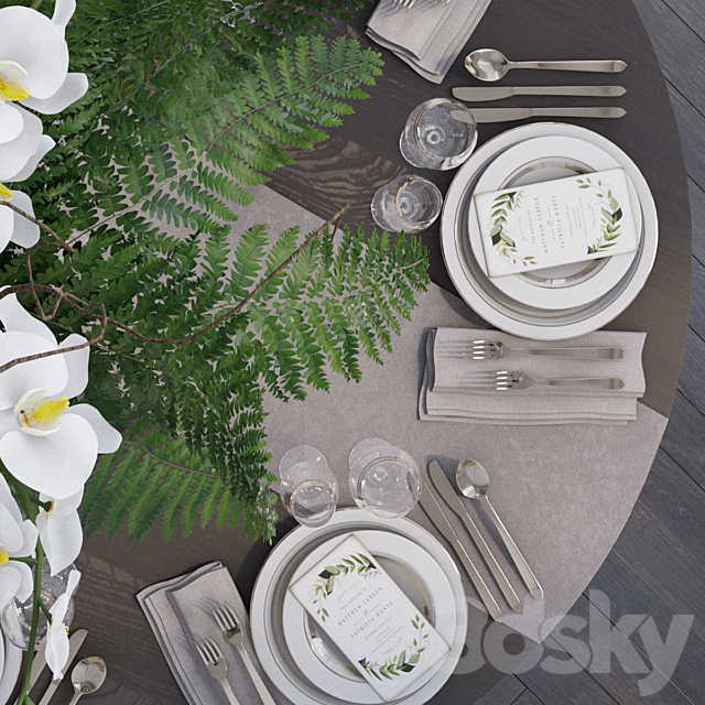 Table setting _ Table setting 3DSMax File - thumbnail 2