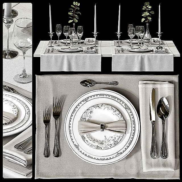 Table setting _ Table setting 3DSMax File - thumbnail 1