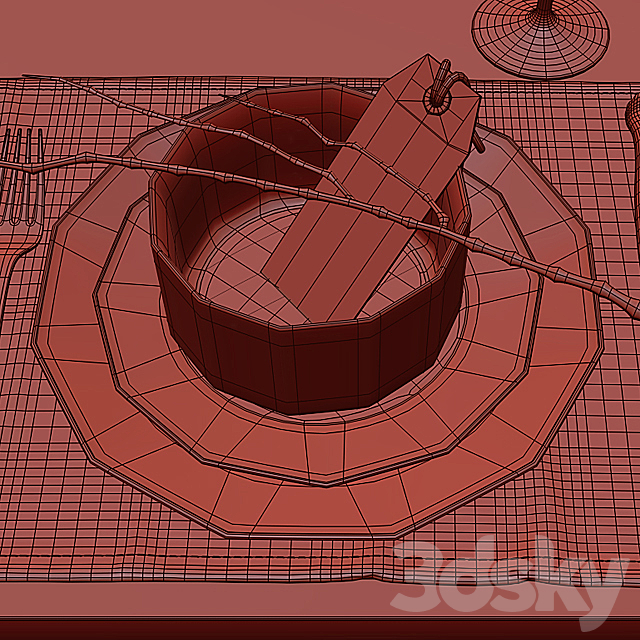 Table setting _ Table setting 5 3DSMax File - thumbnail 2