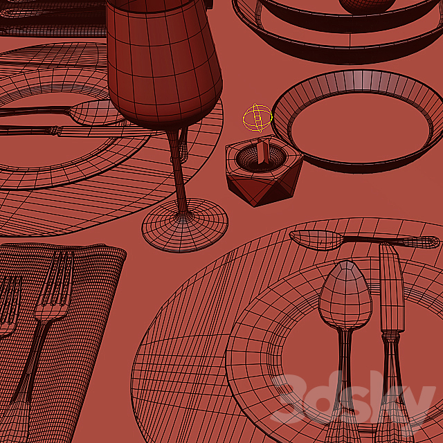 Table setting _ Table setting 6 3DSMax File - thumbnail 3