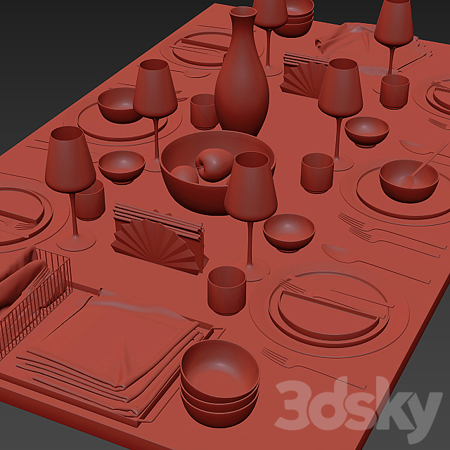 Table setting _ Table setting 8 3DSMax File - thumbnail 2