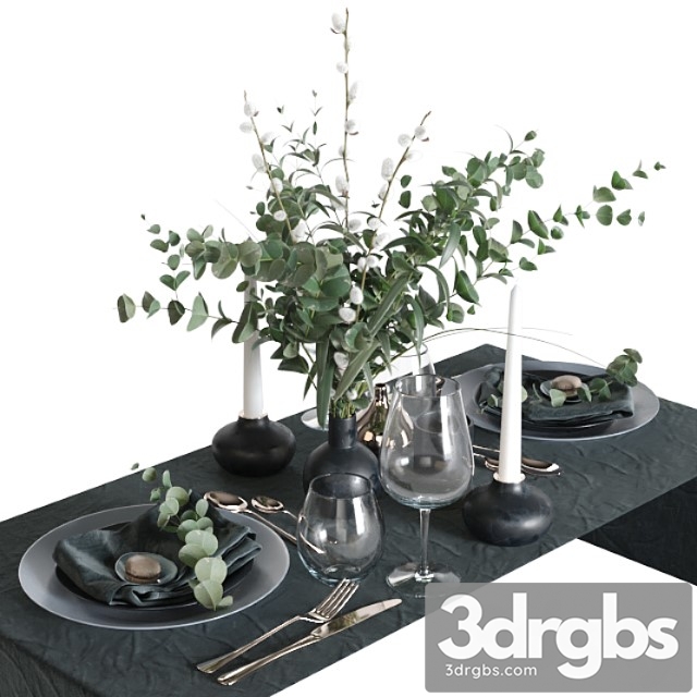 Table setting d 1 (vray next) 3dsmax Download - thumbnail 1