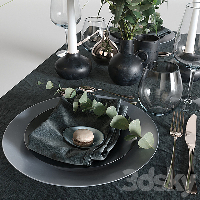 Table setting D_1 (vray NEXT) 3DSMax File - thumbnail 2