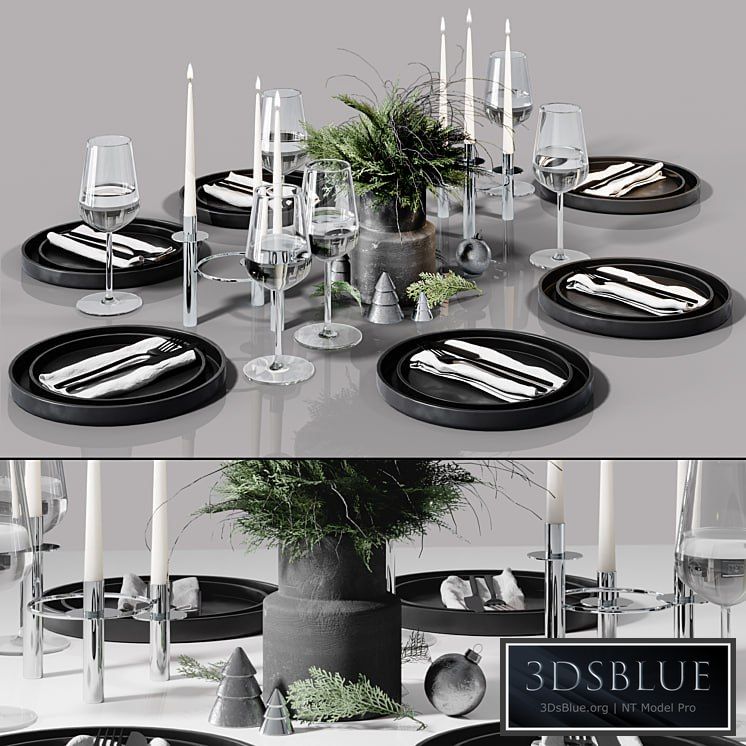 Table setting in Scandinavian style 3DS Max - thumbnail 3