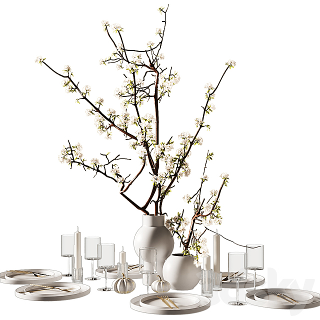 table setting modern style 3DSMax File - thumbnail 2