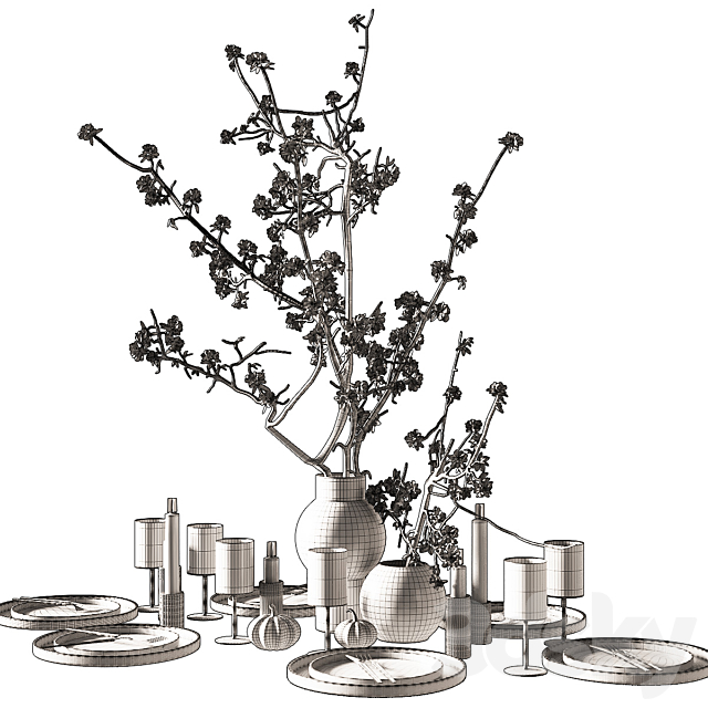 table setting modern style 3DSMax File - thumbnail 4