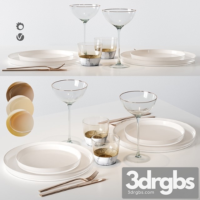 Table Setting Poison 3dsmax Download - thumbnail 1