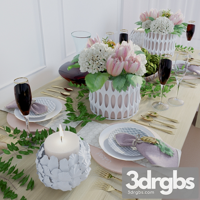 Table Setting Spring 1 3dsmax Download - thumbnail 1