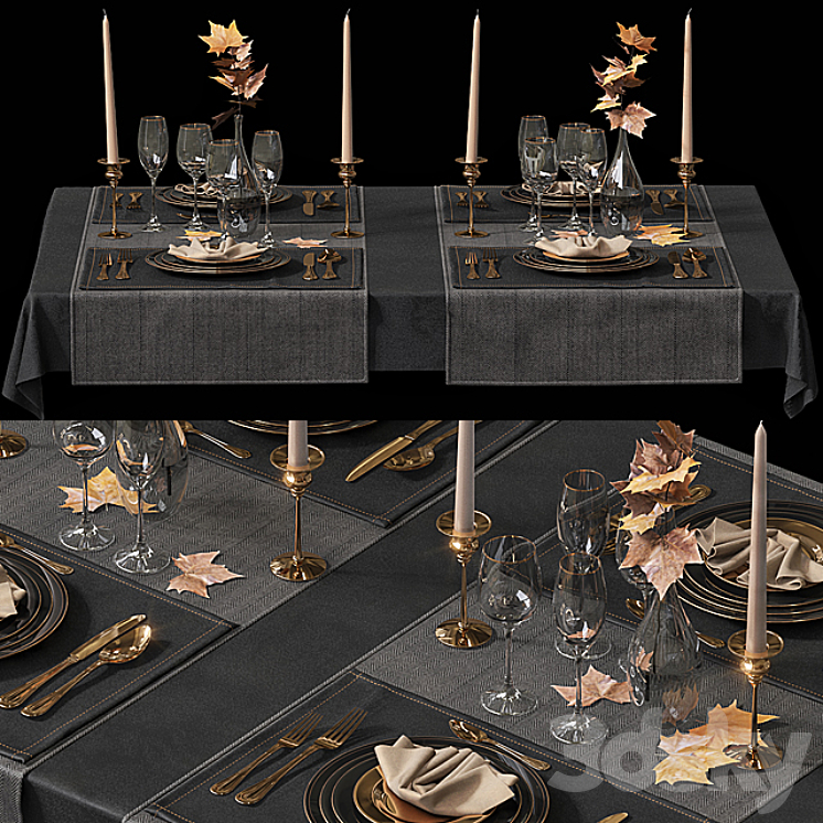 Table setting \/ Table setting 2 3DS Max - thumbnail 1