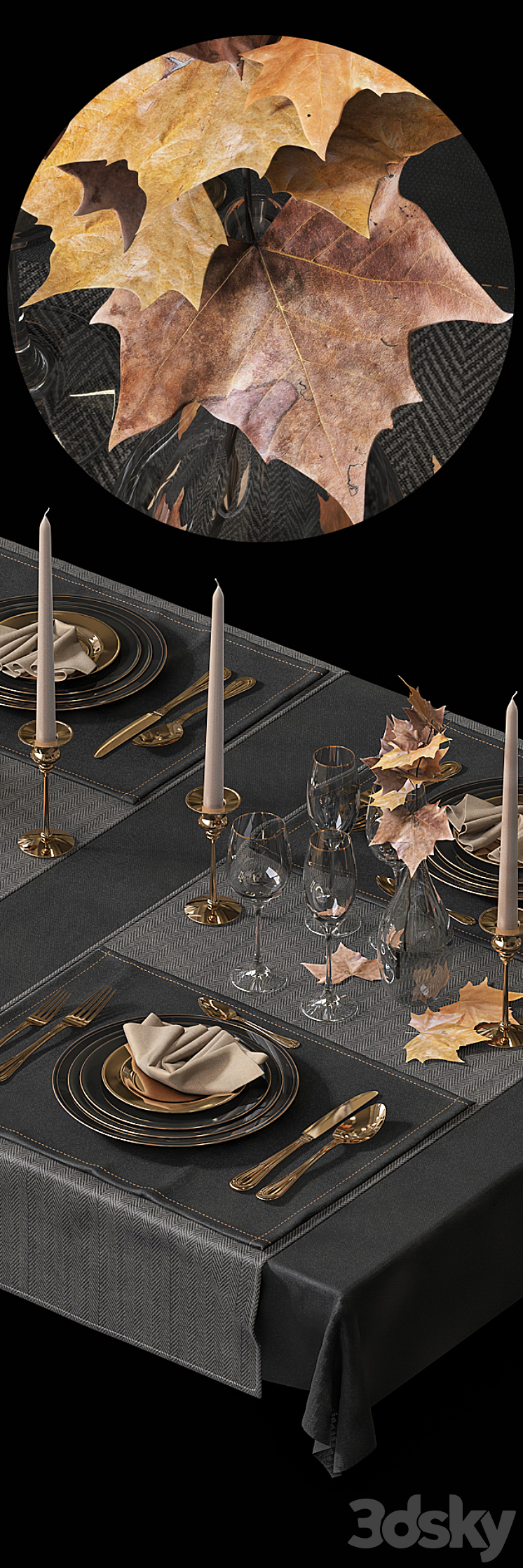 Table setting \/ Table setting 2 3DS Max - thumbnail 2