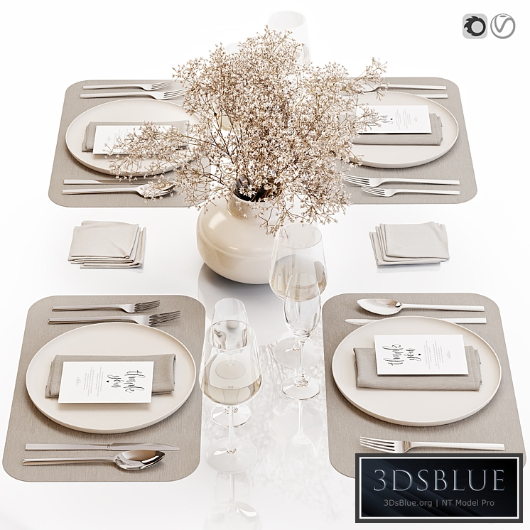 Table setting \/ Table setting 37 3DS Max - thumbnail 3