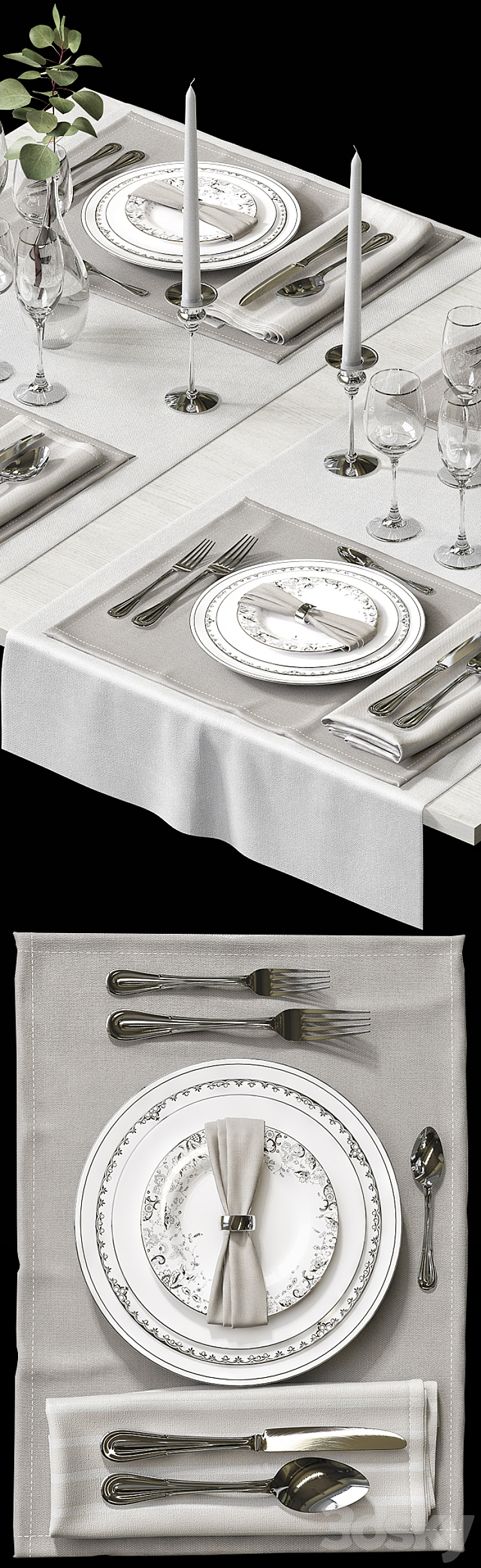 Table setting \/ Table setting 3DS Max - thumbnail 2