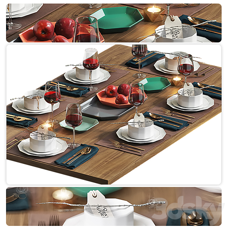 Table setting \/ Table setting 4 3DS Max - thumbnail 1