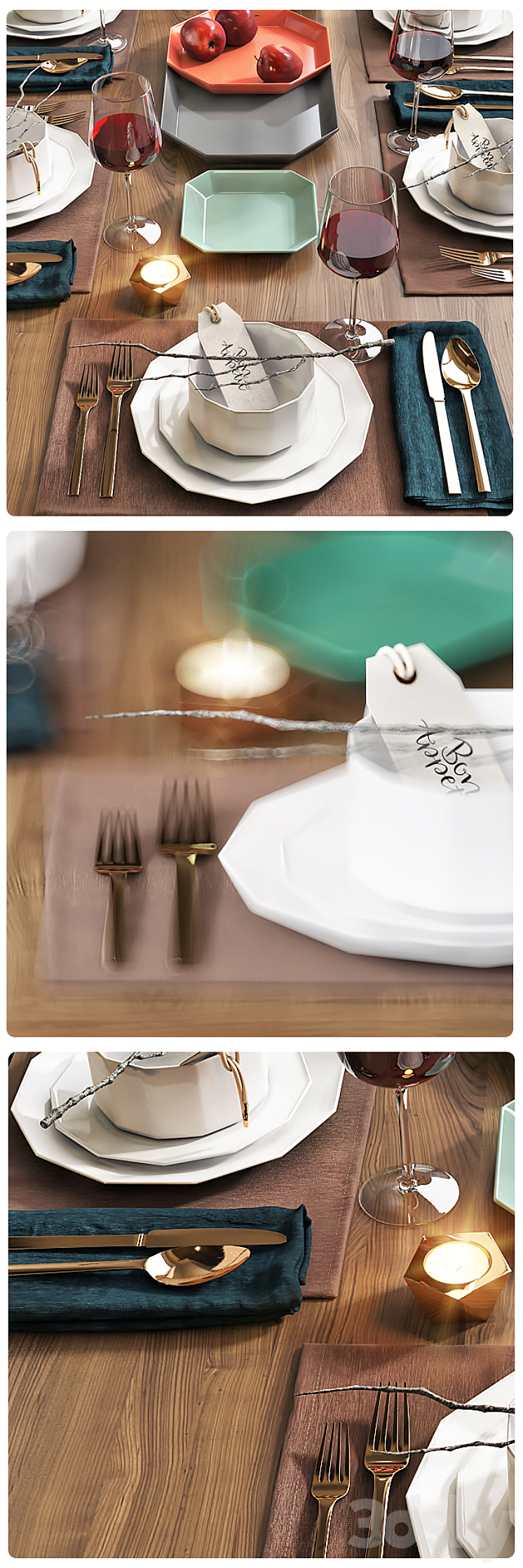 Table setting \/ Table setting 4 3DS Max - thumbnail 2