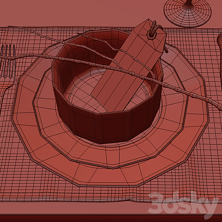 Table setting \/ Table setting 5 3DS Max - thumbnail 2