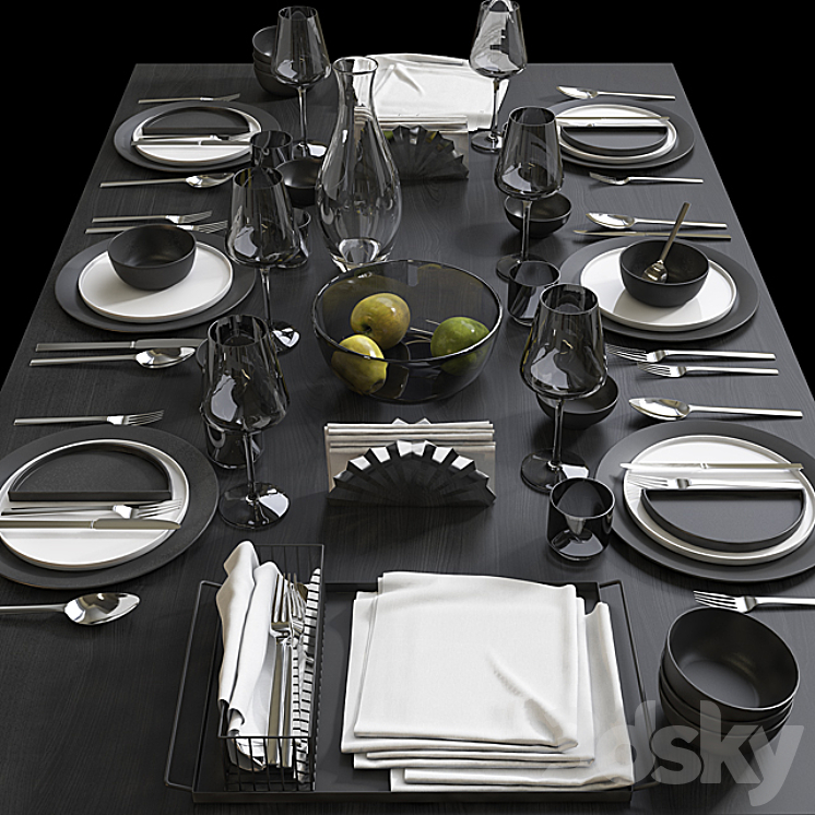 Table setting \/ Table setting 9 3DS Max - thumbnail 1