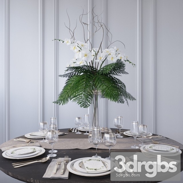 Table Setting Wedding 3dsmax Download - thumbnail 1