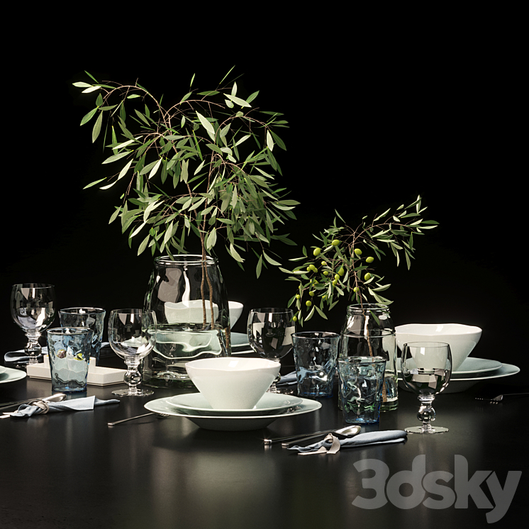 Table setting_1 3DS Max - thumbnail 1