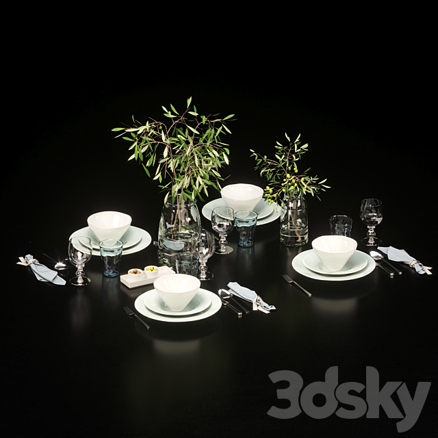 Table setting_1 3DSMax File - thumbnail 2