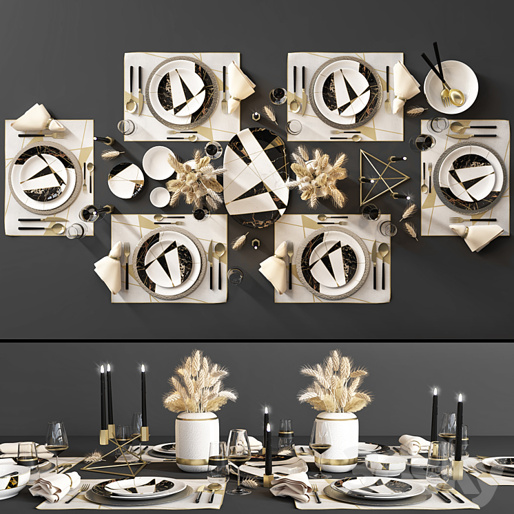 table setting_101 3DS Max - thumbnail 1