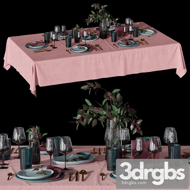 Table setting_1_3 3dsmax Download - thumbnail 1