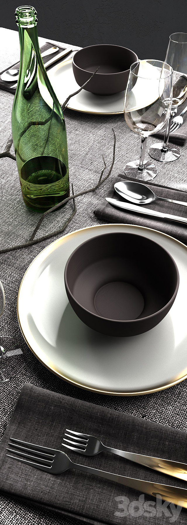 Table settings loft 3DSMax File - thumbnail 2