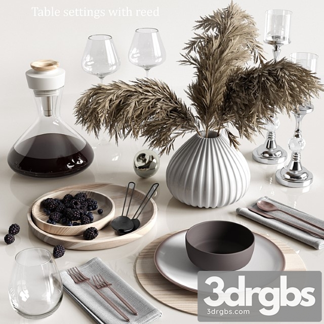 Table settings with reed 3dsmax Download - thumbnail 1