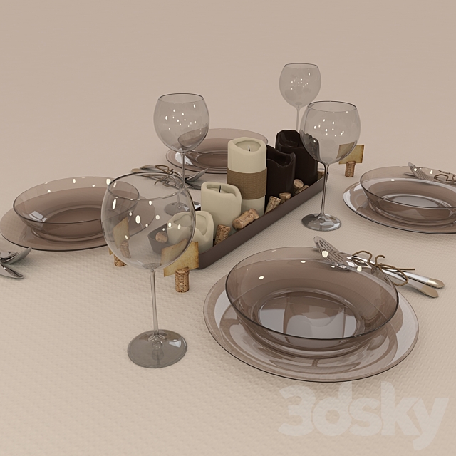 table wares 3DSMax File - thumbnail 1