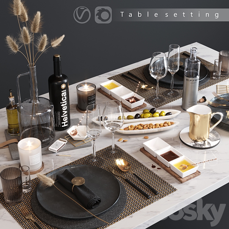 Table_serving 3DS Max - thumbnail 1