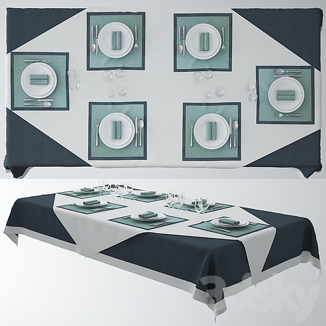 Tablecloths 1800h900 3DSMax File - thumbnail 1