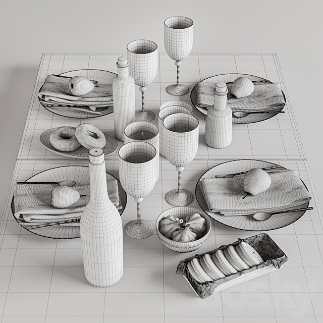 Tableware 014 3DSMax File - thumbnail 4