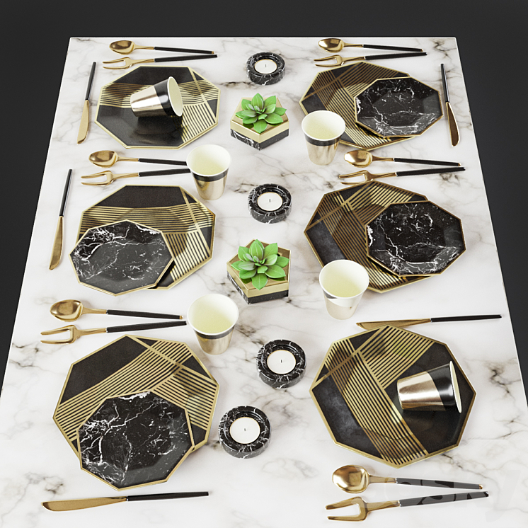 Tableware 02 3DS Max - thumbnail 1