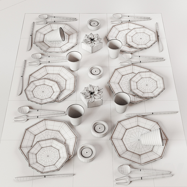 Tableware 02 3DSMax File - thumbnail 3