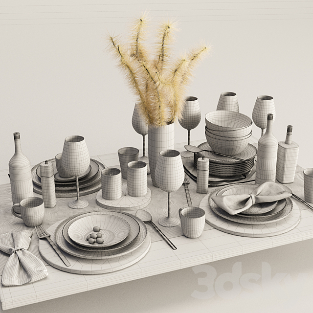 Tableware 06 3DSMax File - thumbnail 3