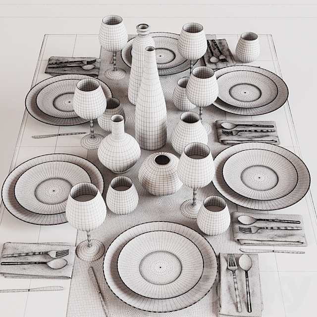 Tableware 09 3DSMax File - thumbnail 2