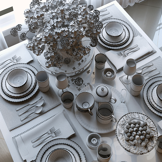 Tableware 12 3DSMax File - thumbnail 3