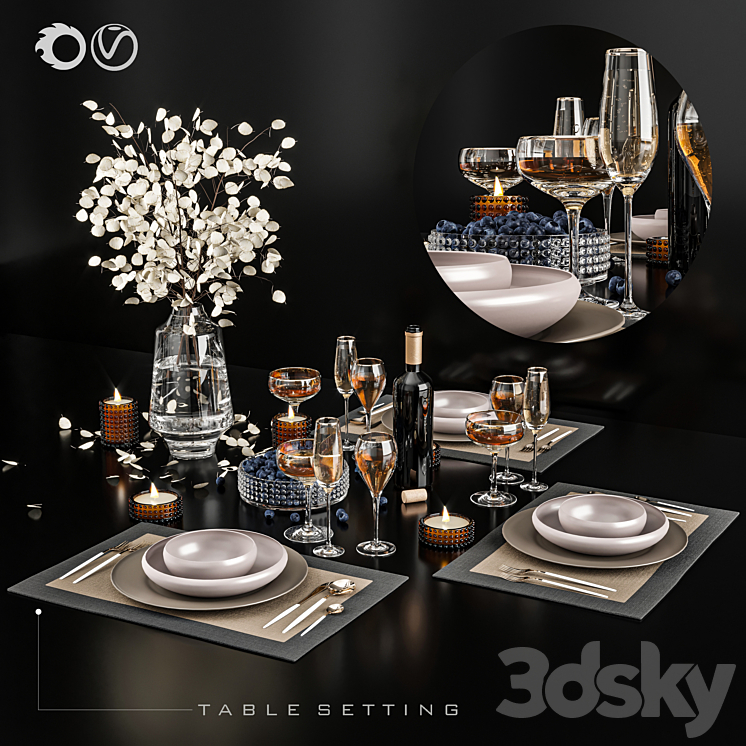 Tableware 3DS Max - thumbnail 1