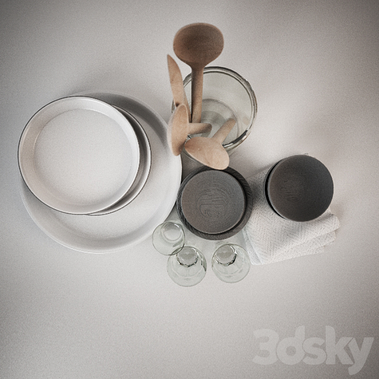 Tableware 3DS Max - thumbnail 2