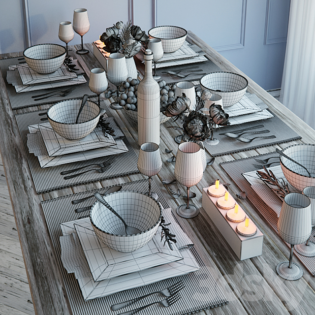 Tableware 8 3DSMax File - thumbnail 3