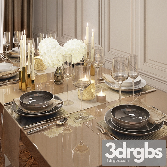 Tableware by kelly hoppen 3dsmax Download - thumbnail 1