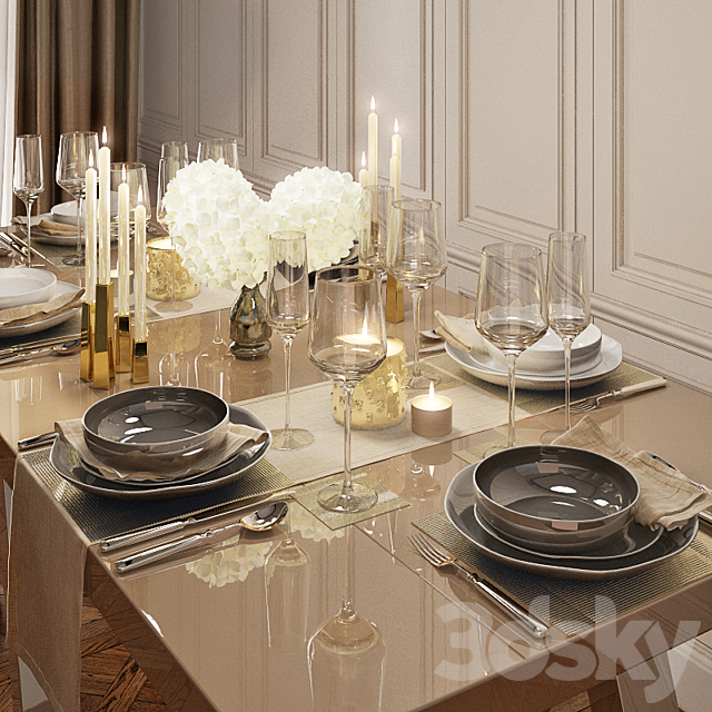 Tableware by Kelly Hoppen 3DSMax File - thumbnail 1