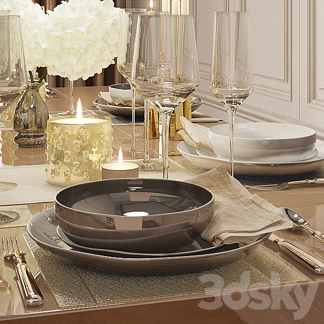 Tableware by Kelly Hoppen 3DSMax File - thumbnail 2