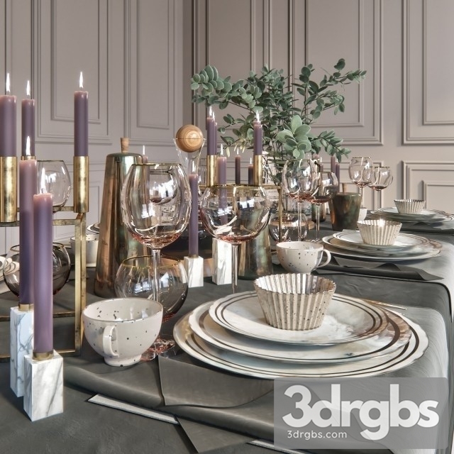 Tableware Decoration 3dsmax Download - thumbnail 1