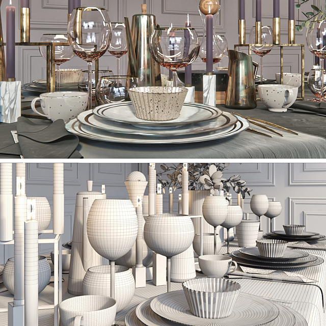 Tableware decoration 3DSMax File - thumbnail 3